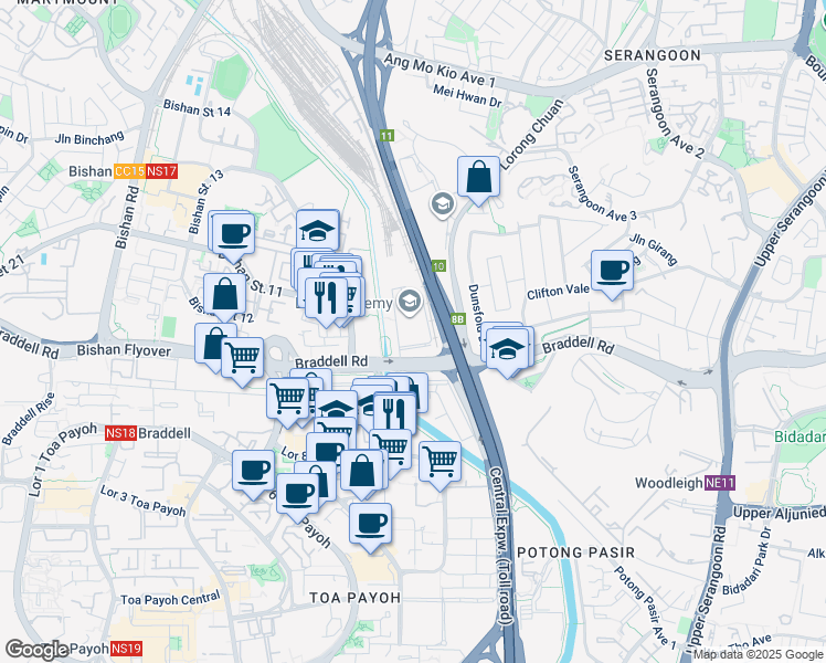 map of restaurants, bars, coffee shops, grocery stores, and more near in Singapore