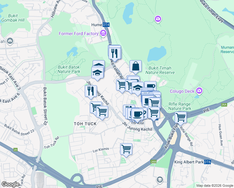 map of restaurants, bars, coffee shops, grocery stores, and more near in Singapore