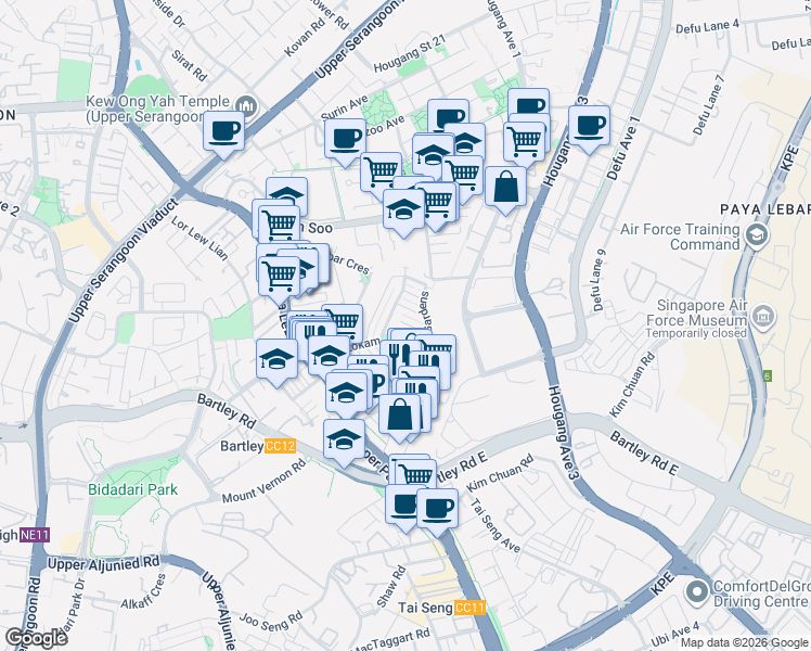 map of restaurants, bars, coffee shops, grocery stores, and more near in Singapore
