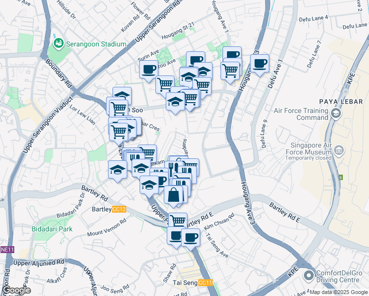 map of restaurants, bars, coffee shops, grocery stores, and more near in Singapore