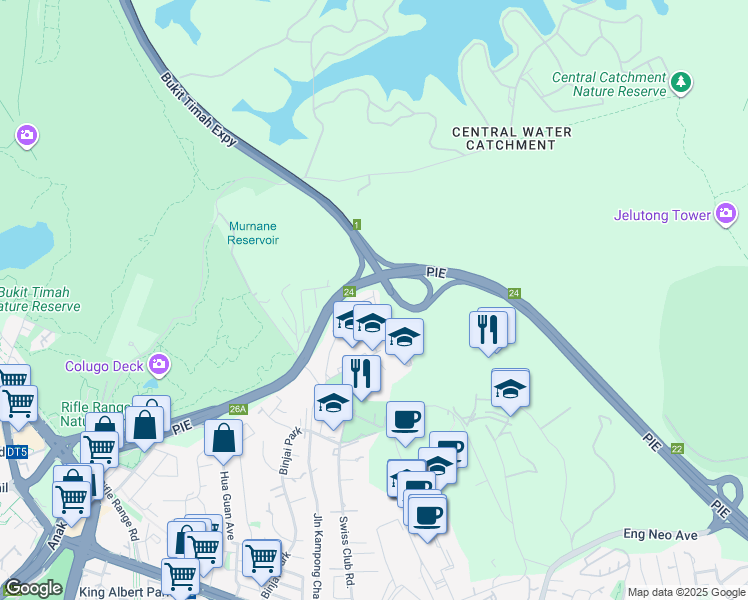 map of restaurants, bars, coffee shops, grocery stores, and more near in Singapore