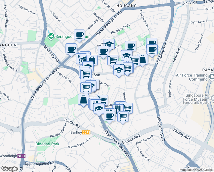 map of restaurants, bars, coffee shops, grocery stores, and more near in Singapore