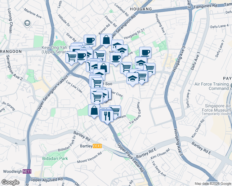 map of restaurants, bars, coffee shops, grocery stores, and more near in Singapore