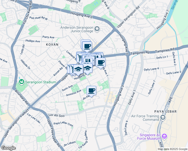map of restaurants, bars, coffee shops, grocery stores, and more near in Singapore