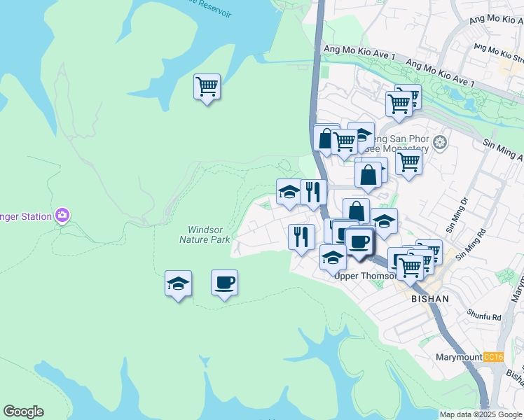 map of restaurants, bars, coffee shops, grocery stores, and more near in Singapore