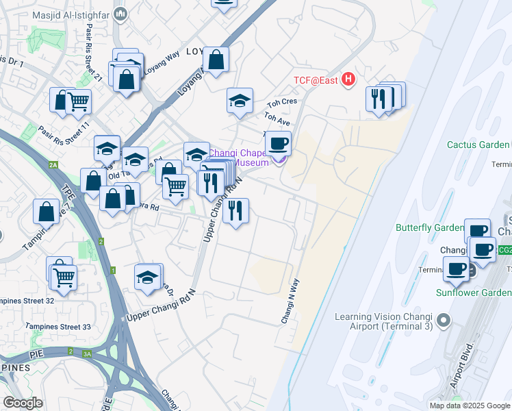 map of restaurants, bars, coffee shops, grocery stores, and more near in Singapore
