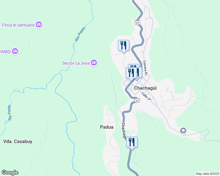 map of restaurants, bars, coffee shops, grocery stores, and more near # 10-31 Calle 2ª in Chachagüí
