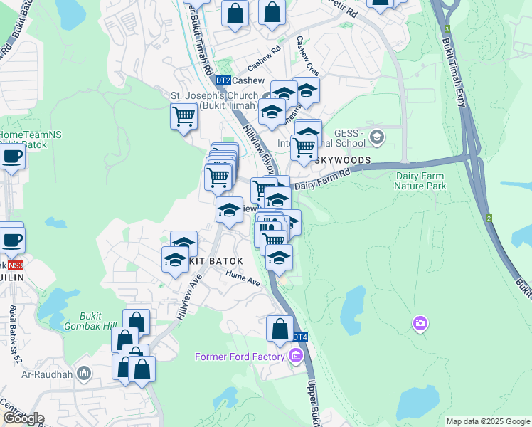 map of restaurants, bars, coffee shops, grocery stores, and more near in Singapore