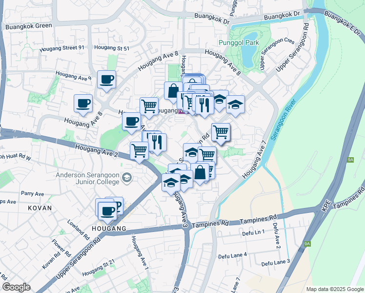 map of restaurants, bars, coffee shops, grocery stores, and more near in Singapore