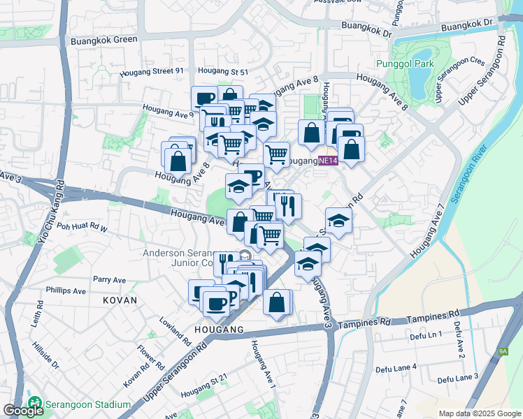map of restaurants, bars, coffee shops, grocery stores, and more near in Singapore
