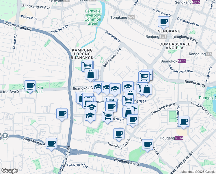 map of restaurants, bars, coffee shops, grocery stores, and more near in Singapore