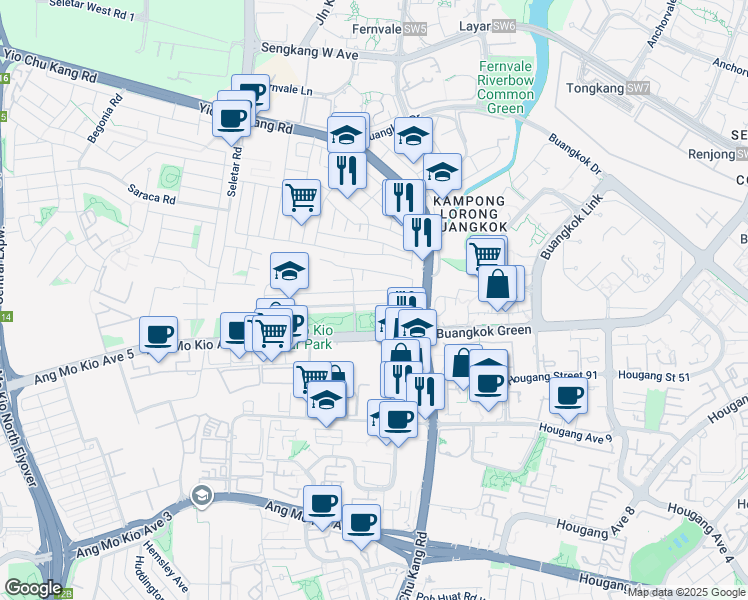 map of restaurants, bars, coffee shops, grocery stores, and more near in Singapore