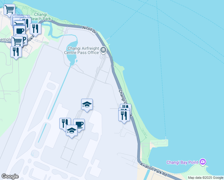 map of restaurants, bars, coffee shops, grocery stores, and more near in Singapore