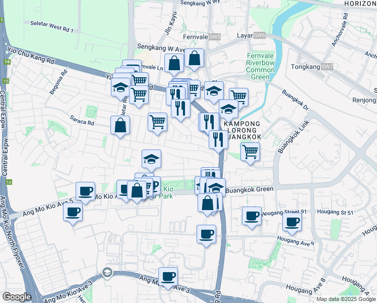 map of restaurants, bars, coffee shops, grocery stores, and more near in Singapore