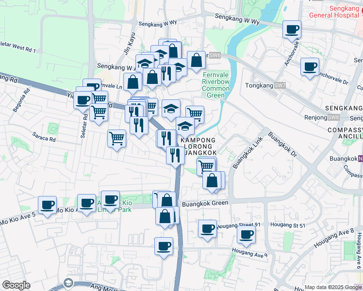 map of restaurants, bars, coffee shops, grocery stores, and more near in Singapore