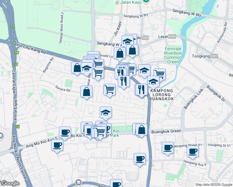 map of restaurants, bars, coffee shops, grocery stores, and more near in Singapore