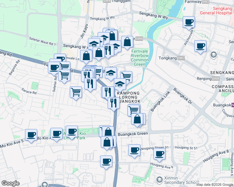 map of restaurants, bars, coffee shops, grocery stores, and more near in Singapore