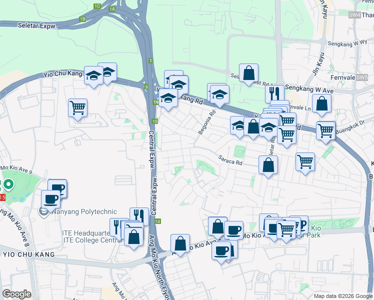 map of restaurants, bars, coffee shops, grocery stores, and more near in Singapore