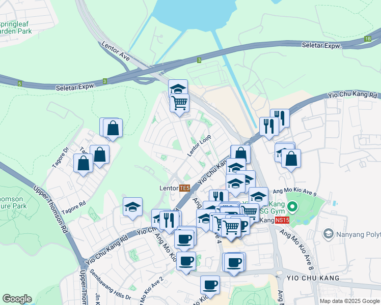 map of restaurants, bars, coffee shops, grocery stores, and more near in Singapore