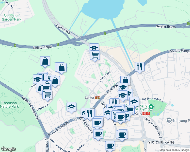 map of restaurants, bars, coffee shops, grocery stores, and more near in Singapore