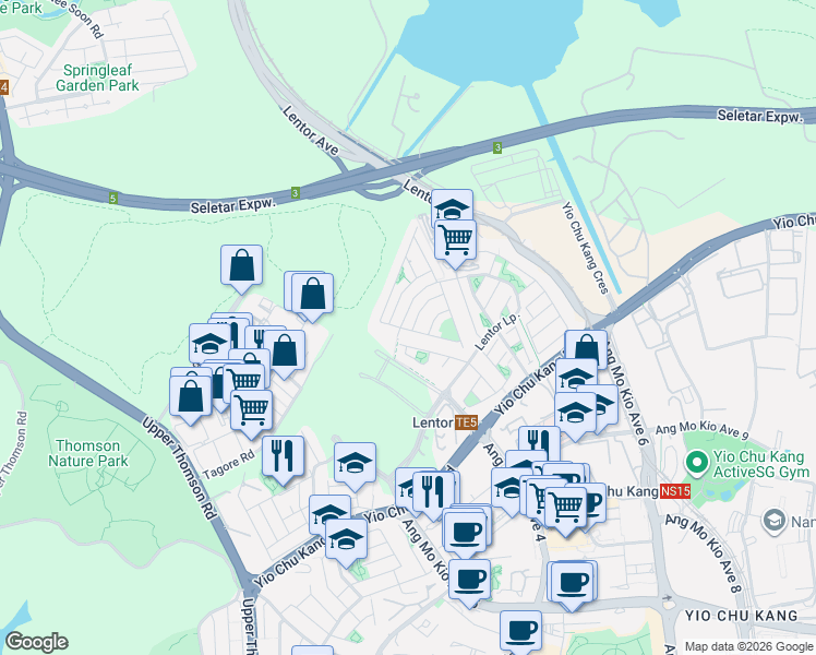 map of restaurants, bars, coffee shops, grocery stores, and more near in Singapore