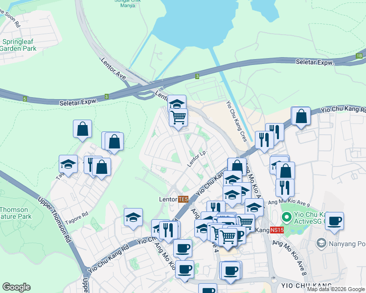 map of restaurants, bars, coffee shops, grocery stores, and more near in Singapore