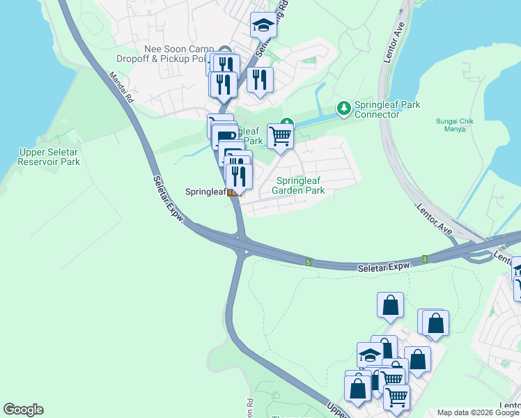 map of restaurants, bars, coffee shops, grocery stores, and more near in Singapore