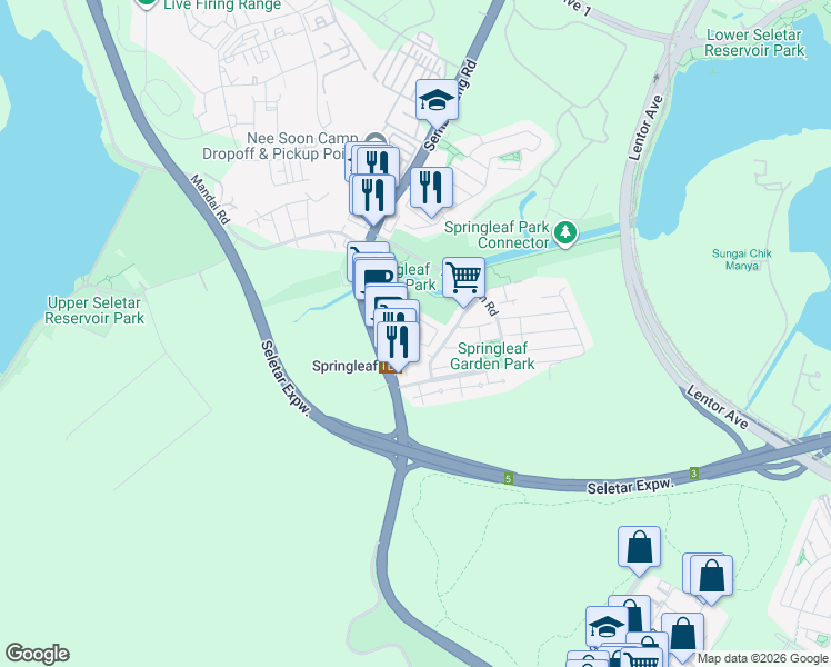 map of restaurants, bars, coffee shops, grocery stores, and more near in Singapore