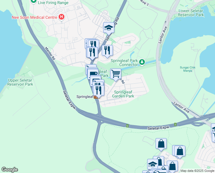 map of restaurants, bars, coffee shops, grocery stores, and more near in Singapore