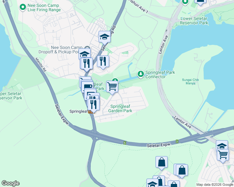 map of restaurants, bars, coffee shops, grocery stores, and more near in Singapore