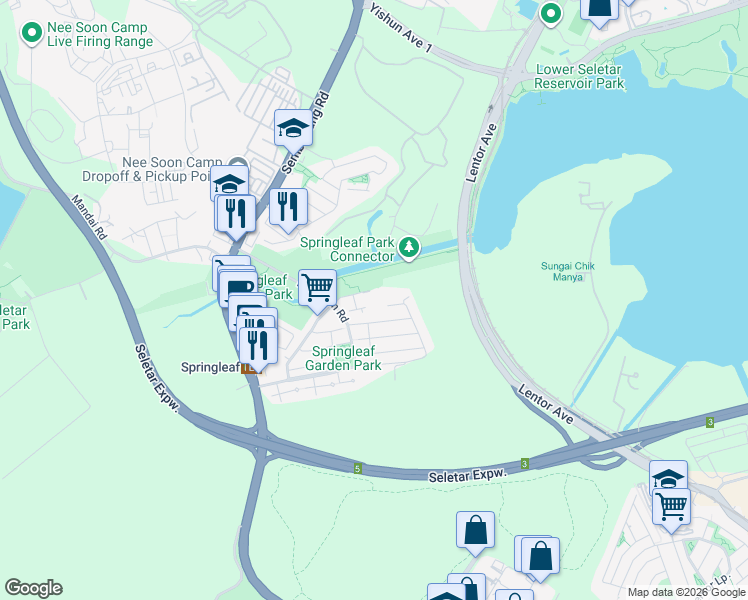 map of restaurants, bars, coffee shops, grocery stores, and more near in Singapore