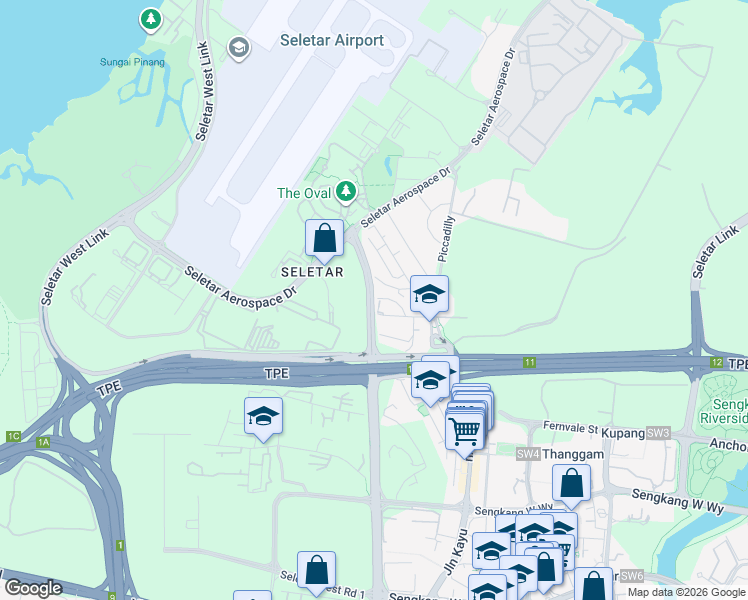 map of restaurants, bars, coffee shops, grocery stores, and more near in Singapore