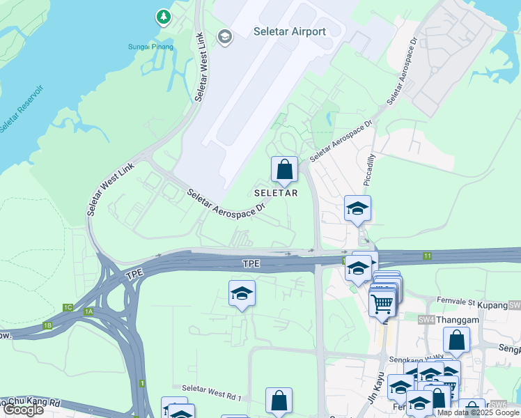 map of restaurants, bars, coffee shops, grocery stores, and more near in Singapore