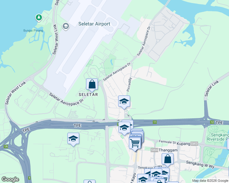 map of restaurants, bars, coffee shops, grocery stores, and more near in Singapore