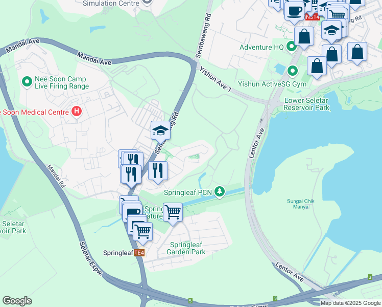 map of restaurants, bars, coffee shops, grocery stores, and more near in Singapore