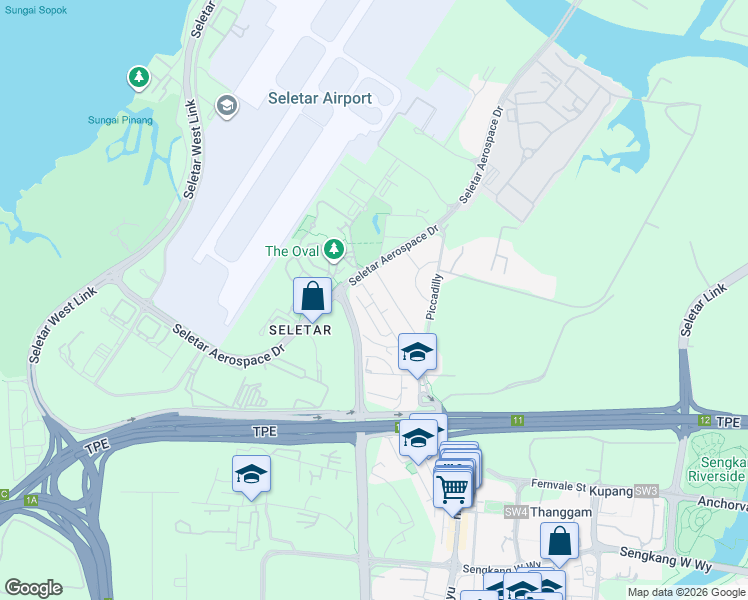 map of restaurants, bars, coffee shops, grocery stores, and more near in Singapore