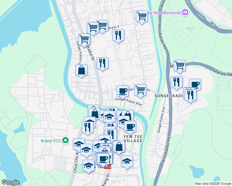 map of restaurants, bars, coffee shops, grocery stores, and more near in Singapore