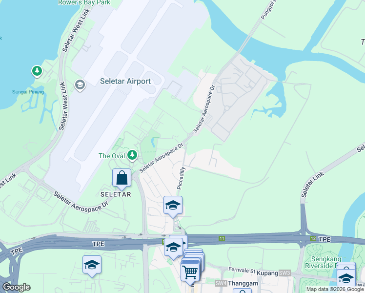 map of restaurants, bars, coffee shops, grocery stores, and more near in Singapore