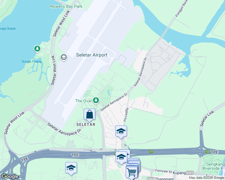 map of restaurants, bars, coffee shops, grocery stores, and more near in Singapore