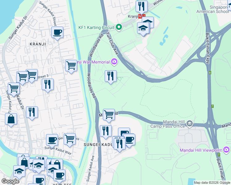 map of restaurants, bars, coffee shops, grocery stores, and more near in Singapore