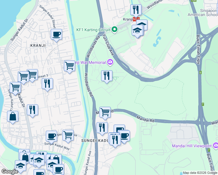 map of restaurants, bars, coffee shops, grocery stores, and more near in Singapore
