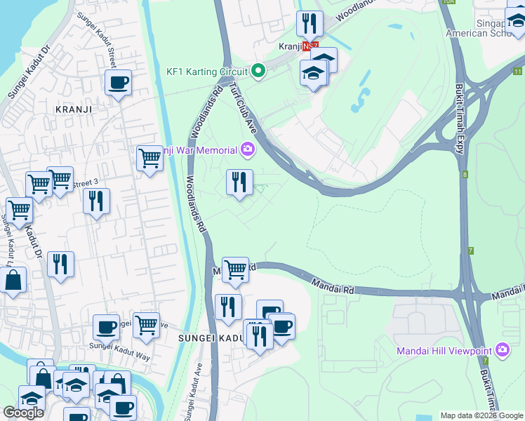 map of restaurants, bars, coffee shops, grocery stores, and more near in Singapore