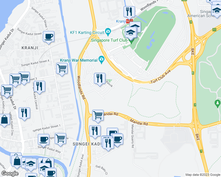 map of restaurants, bars, coffee shops, grocery stores, and more near in Singapore