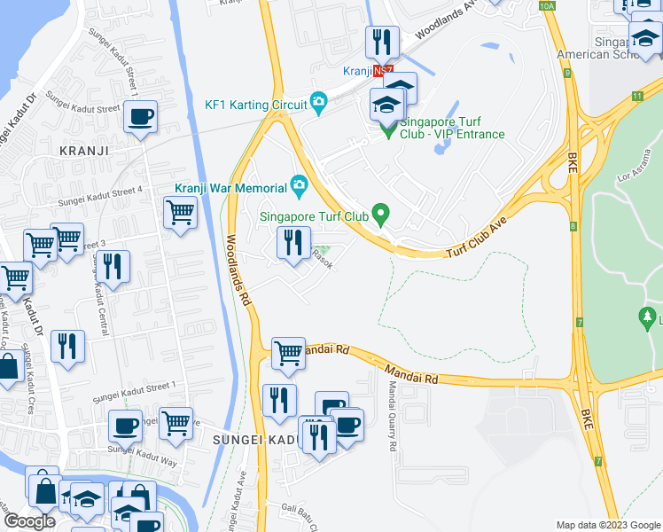 map of restaurants, bars, coffee shops, grocery stores, and more near in Singapore