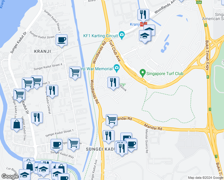 map of restaurants, bars, coffee shops, grocery stores, and more near in Singapore