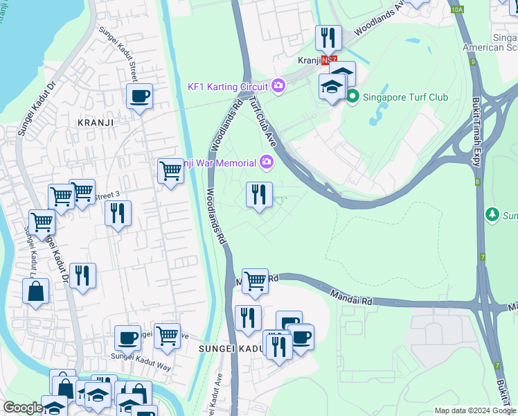 map of restaurants, bars, coffee shops, grocery stores, and more near in Singapore