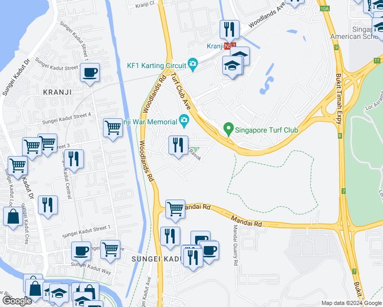 map of restaurants, bars, coffee shops, grocery stores, and more near in Singapore