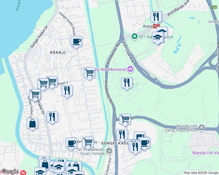 map of restaurants, bars, coffee shops, grocery stores, and more near in Singapore