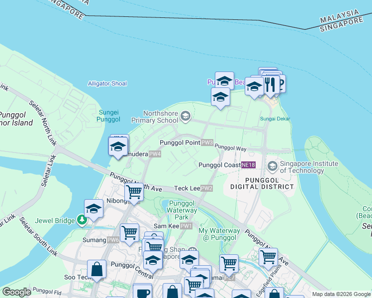 map of restaurants, bars, coffee shops, grocery stores, and more near in Singapore