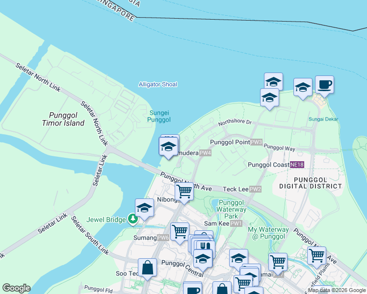 map of restaurants, bars, coffee shops, grocery stores, and more near in Singapore